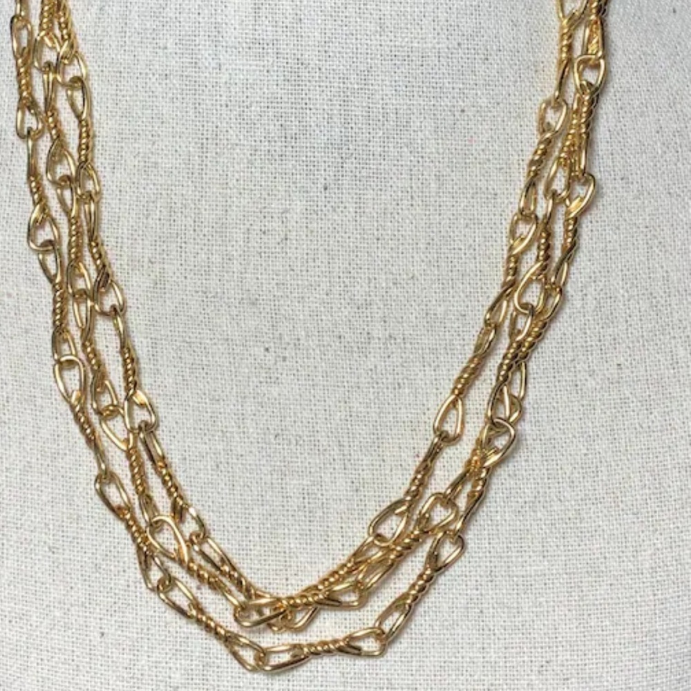 Monet vintage Twisted Linked Super Long 54" Chain
